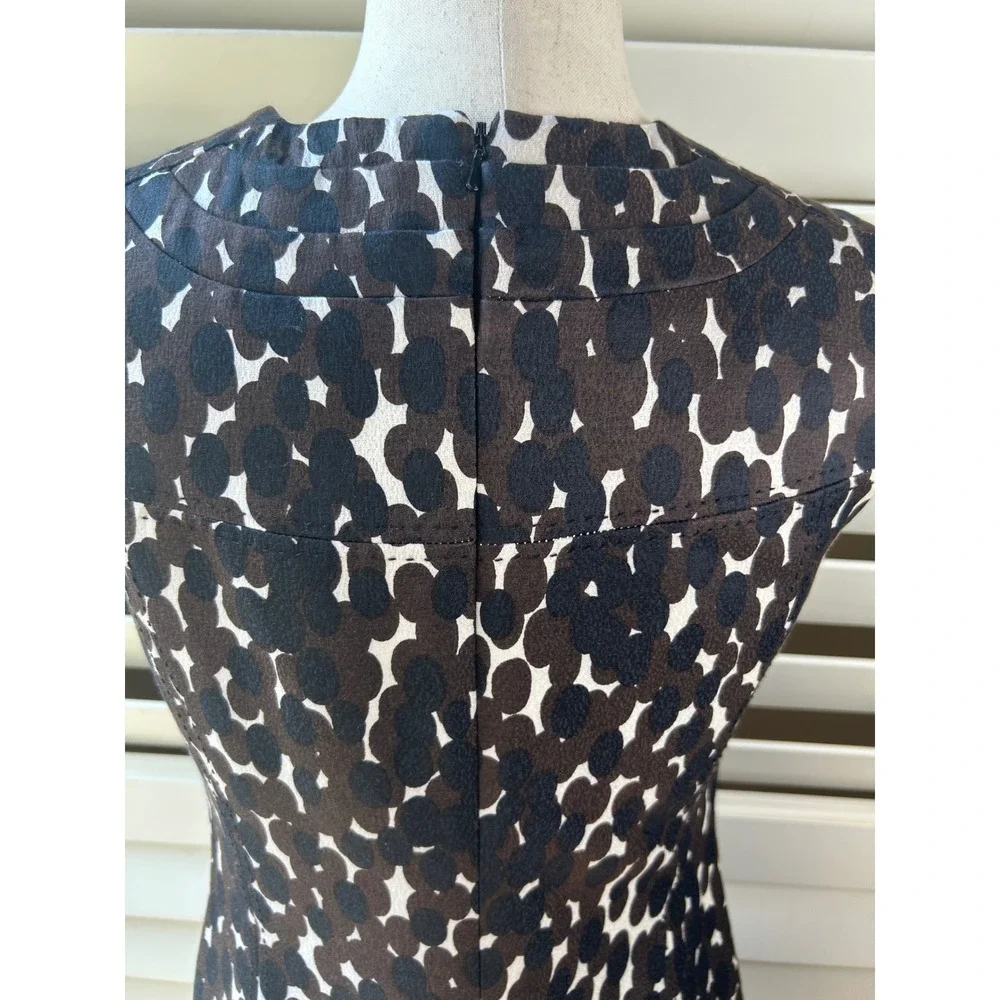 Tory Burch Shift Dress Womens 2 Brown Sleeveless Silk Blend